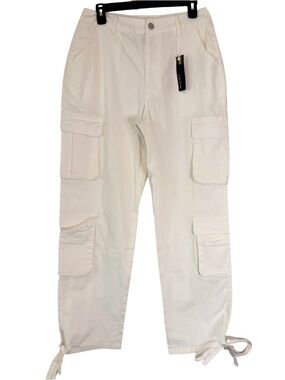 Gilipur Ivory High Rise Cargo Pants Size Large